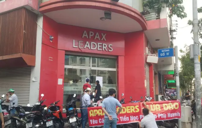 Một chi nhánh trung tâm ngoại ngữ Apax Leaders ở quận Phú Nhuận, TP HCM