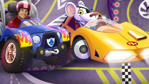 Danger Mouse and Radzi in All Star Racing 2