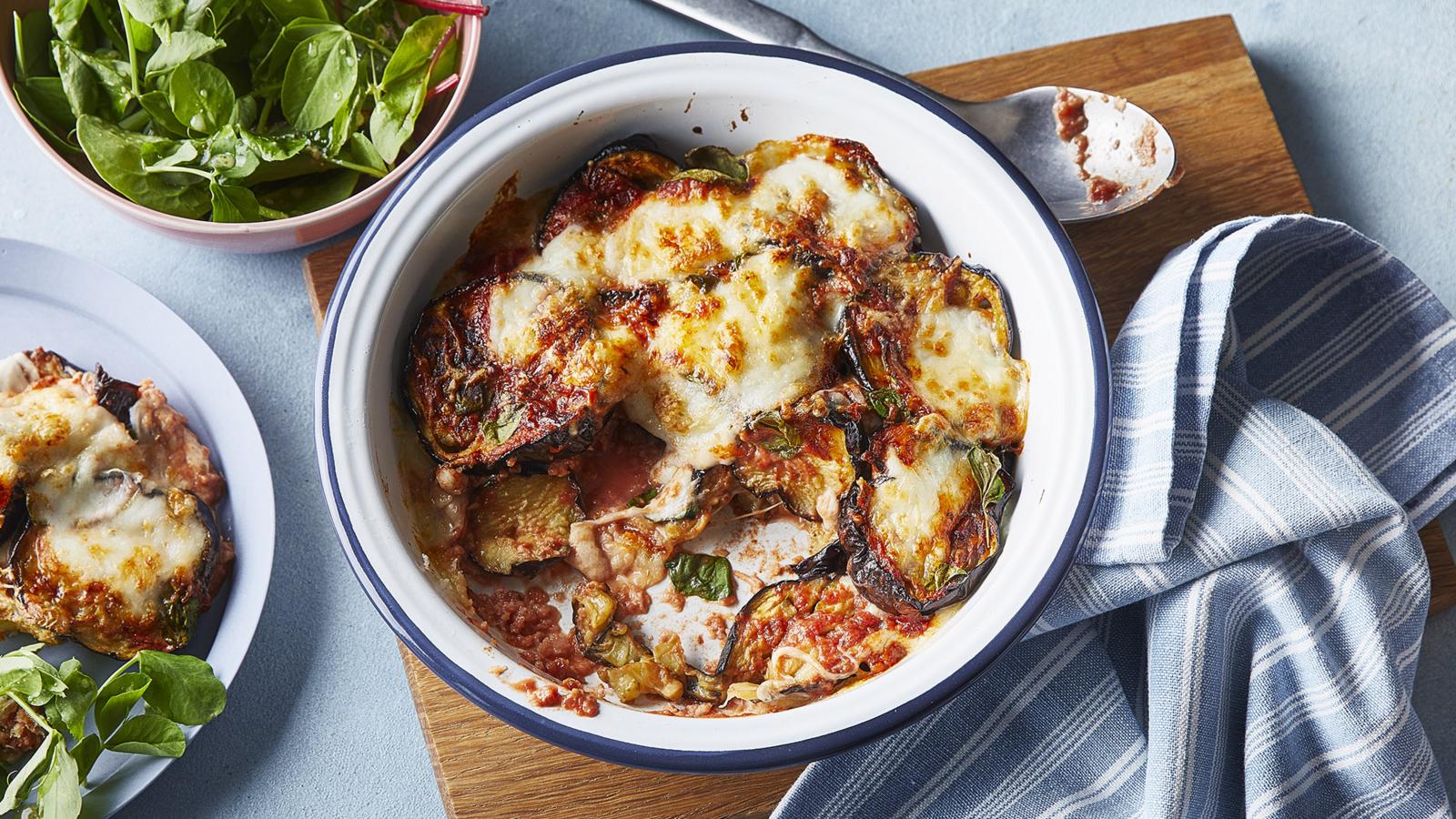 Air fryer aubergine parmigiana