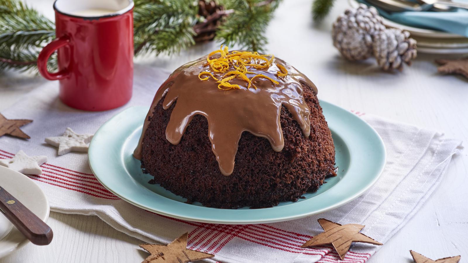 Chocolate orange microwave pudding