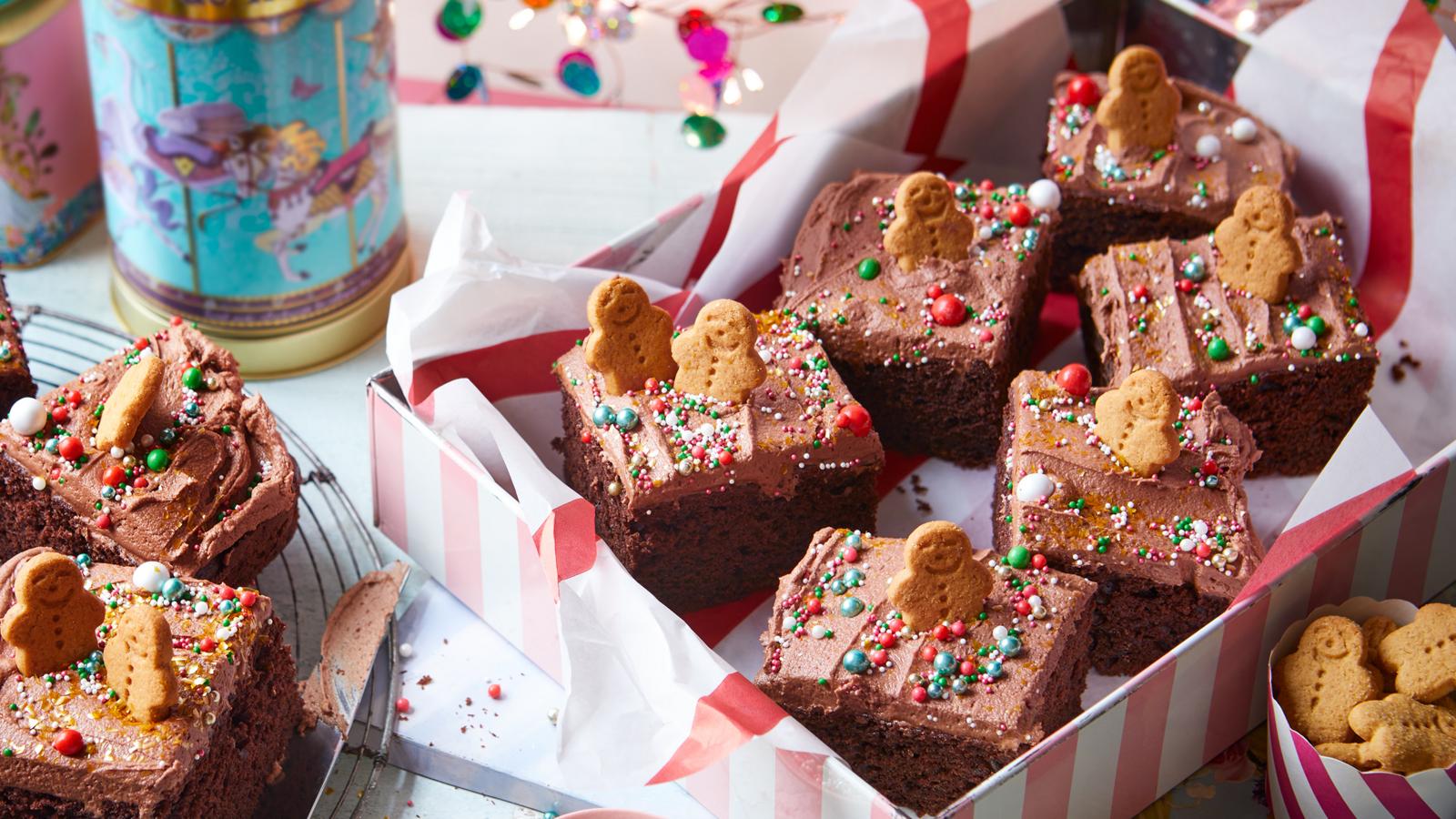 Christmas chocolate traybake 