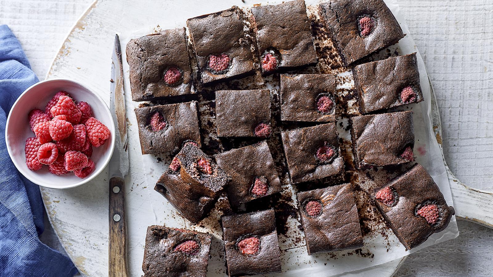 Chocolate and raspberry brownies