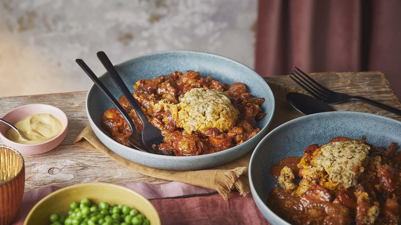 Gluten-free slow cooker beef stew and dumplings