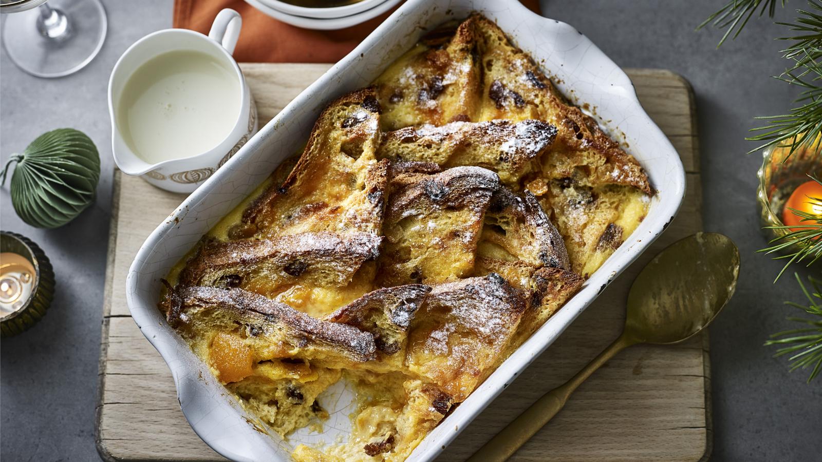 Panettone bread and butter pudding