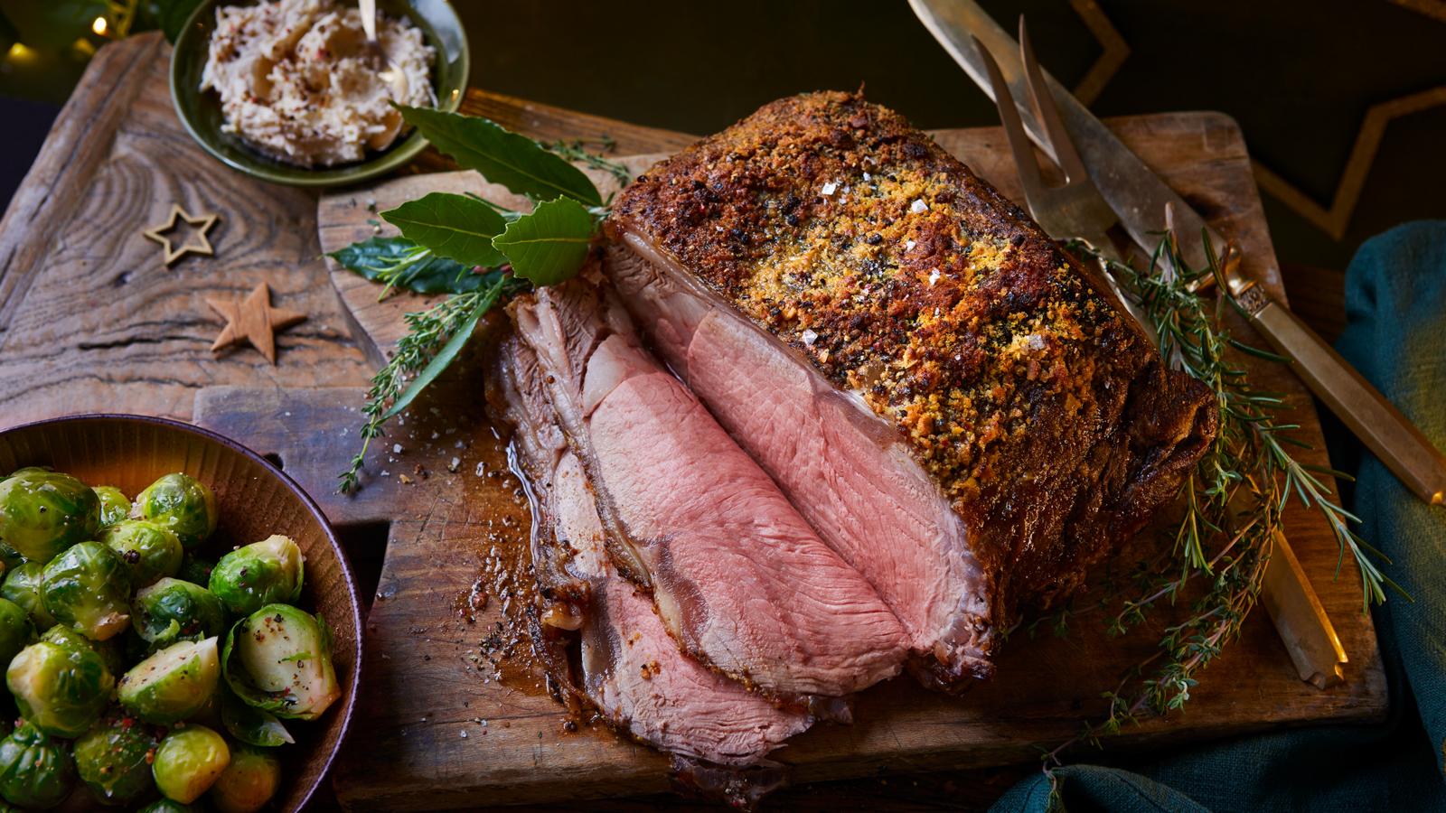 Roast beef Christmas menu