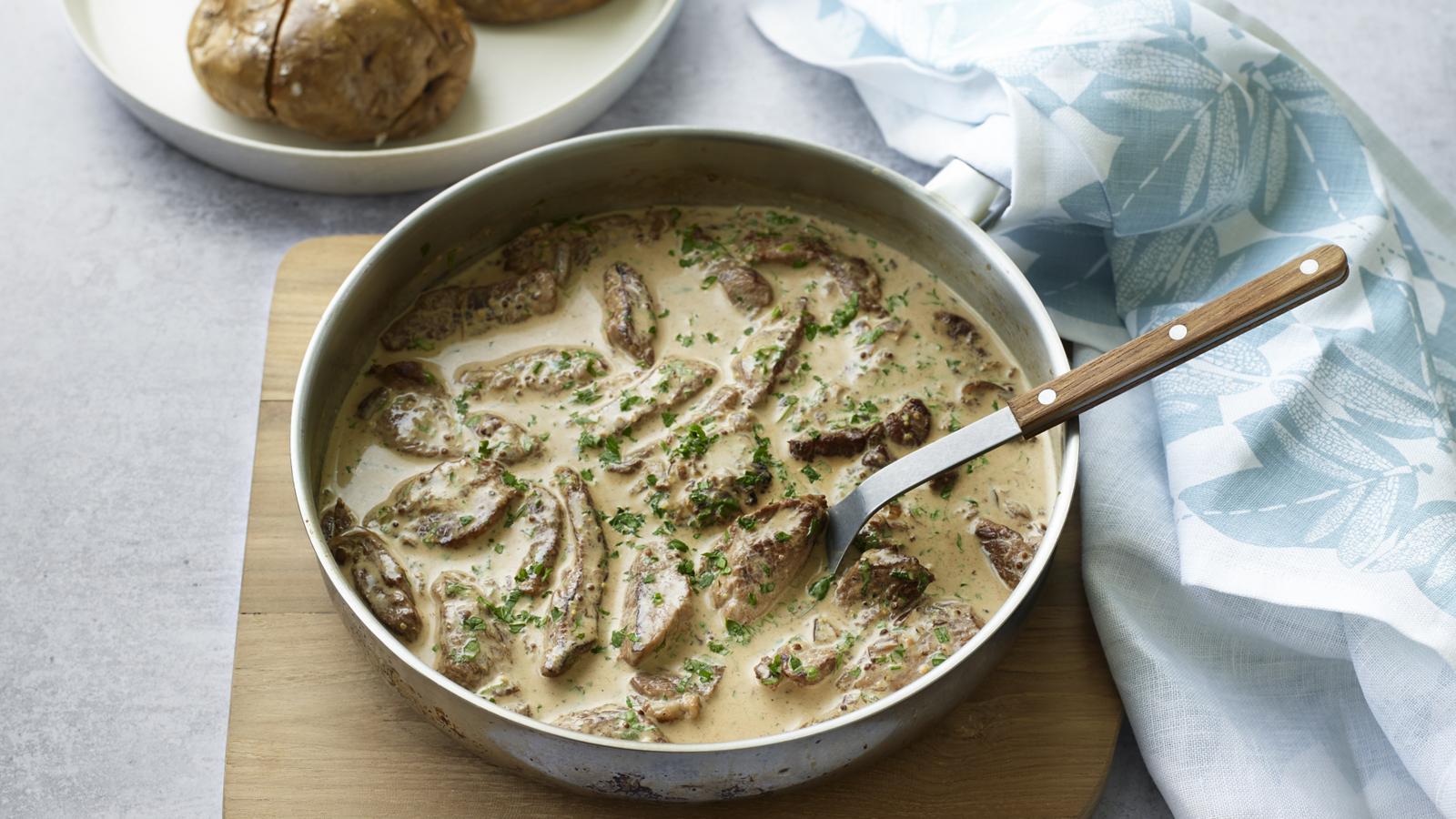 Simplest-ever pork stroganoff