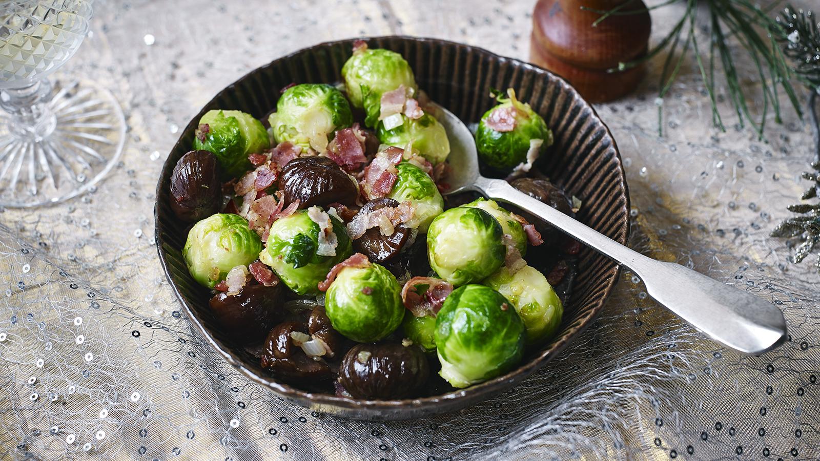 Brussels sprouts with chestnuts and pancetta