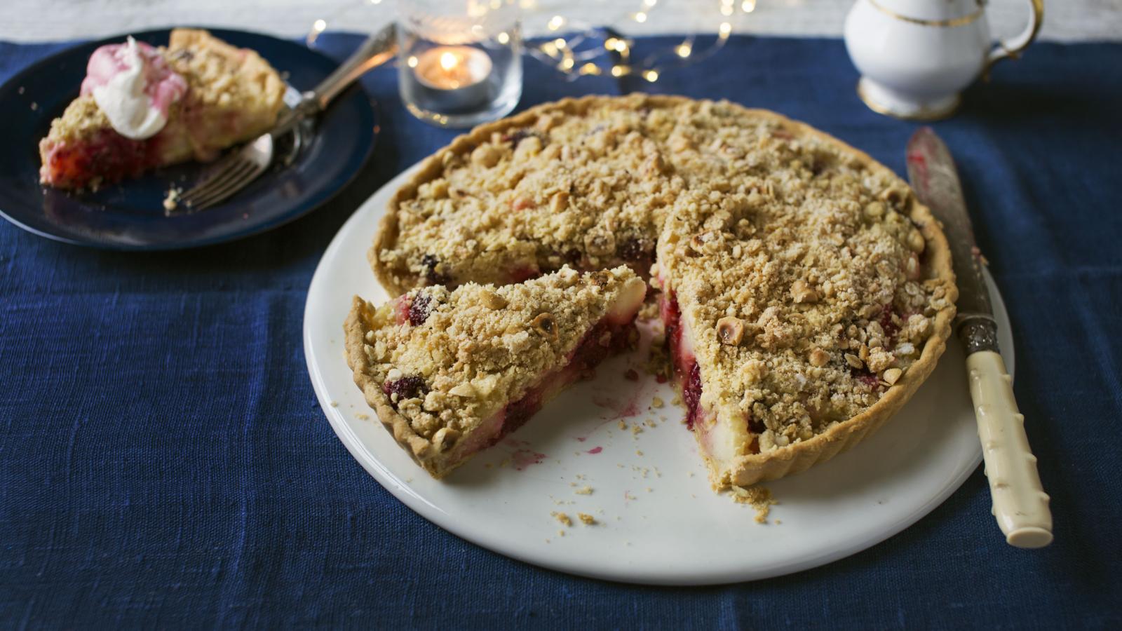 Winter crumble tart