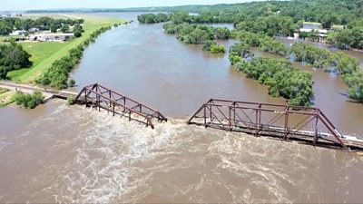 Bridge collapsed in South Dakota