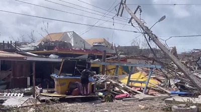 Destroyed building in Union Island