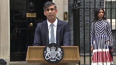 Rishi Sunak outside 10 Downing Street