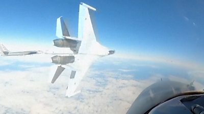 Russian jet within feet of US aircraft