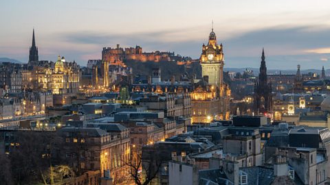 Edinburgh at night 