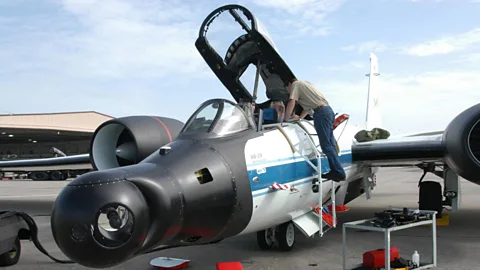 Nasa WB-57 on runway (Credit: Nasa)