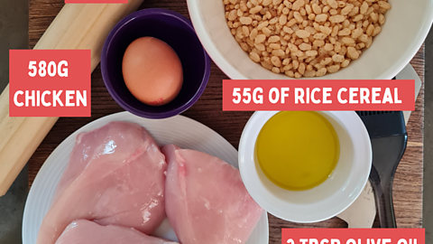 ingredients laid out on table in bowls.