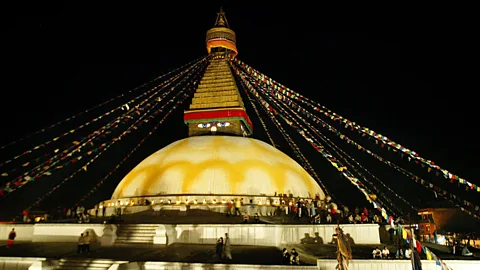 Paula Bronstein/Getty One of the world's largest stupas in Lumbini (Credit: Paula Bronstein/Getty)