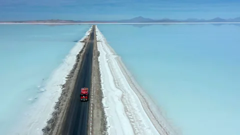 Getty Images Large quantities of lithium currently come from reservoirs in South America, but this method is water-intensive (Credit: Getty Images)