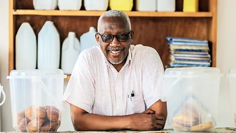 Dan Nsengiyumva Yusuf Gatikabisi owns Kuruhimbi milk bar in Rwanda (Credit: Dan Nsengiyumva)