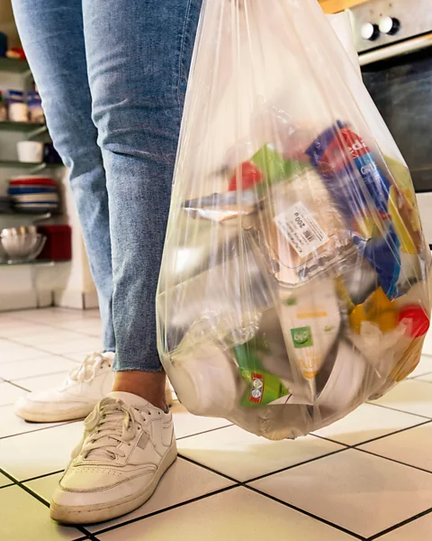 Alamy Some plastics that could be recycled end up in landfill because of poor facilities, or confusion about what is and isn't recyclable (Credit: Alamy)