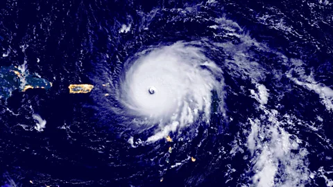 Getty Images When Category 5 Hurricane Irma was on course to hit Barbuda, every one of the nation’s inhabitants were ordered to evacuate (Credit: Getty Images)