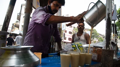 Sugato Mukherjee Yadav has been selling the sherbet at his stand for more than two decades (Credit: Sugato Mukherjee)