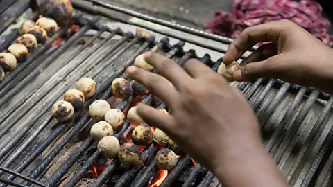 Sugato Mukherjee Litti chokha are sattu-stuffed dough balls emblematic of Bihari cuisine (Credit: Sugato Mukherjee)