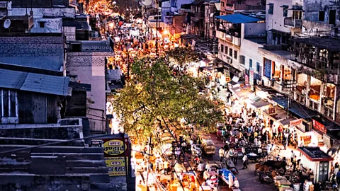 Emad Aljumah/Getty Images When winter arrives, street vendors in Old Delhi's Chandni Chowk market start selling daulat ki chaat (Credit: Emad Aljumah/Getty Images)