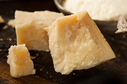 Alamy Harder cheeses, such as parmesan, are more carbon-intensive than soft cheeses because they are made with more milk (Credit: Alamy)