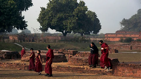 Sugato Mukherjee The ruins of Nalanda remain an important place of pilgrimage and reflection for Buddhists (Credit: Sugato Mukherjee)