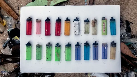 Getty Images Cigarette lighters could prove a useful tool for tracking the origins of plastic pollution and marine debris (Credit: Getty Images)