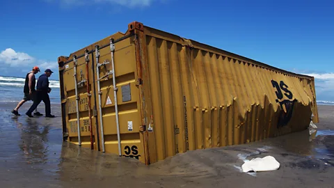 Getty Images Shipping containers often get lost at sea, emptying their contents (Credit: Getty Images)