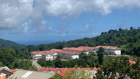 Jose Alison Kentish 'Climate-resilient' homes in Belle View Chopin, Dominica, are now home to those displaced by Storm Erika (Credit: Jose Alison Kentish)