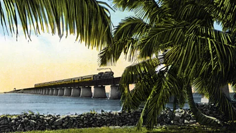 State Archives of Florida / Florida Memory/Alamy The Overseas Highway started as a railroad, which was called "the eighth wonder of the world" when it was finished (Credit: State Archives of Florida / Florida Memory/Alamy)