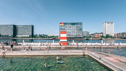 Astrid Maria Rasmussen-Copenhagen Media Centre The floating swimming pool at Islands Brygge includes diving platforms and paddling pools (Credit: Astrid Maria Rasmussen-Copenhagen Media Centre)