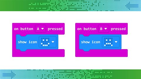 Microbit: Emotion Badge Code icons