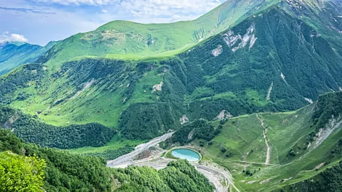 Soumya Gayatri View of Caucasus Mountains from the Russia-Georgia Friendship Monument (Credit: Soumya Gayatri)