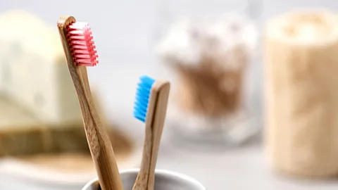 Getty Images Scientists say that bamboo toothbrushes are not as sustainable as many people think (Credit: Getty Images)