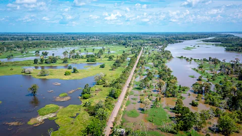 Getty Images Aerial view of the BR 319 highway route in Careiro da Várzea (Credit: Getty Images)