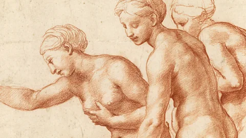 The Royal Collection Enterprises Limited 2024/ Royal Collection Trust Raphael's The Three Graces (c1517-18) (Credit: The Royal Collection Enterprises Limited 2024/ Royal Collection Trust) p0k5lx22