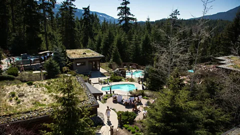 Getty Images Scandinave Spa welcomes slope-weary skiers for some post-ski self-care, like cold plunges and massages, against an ancient forest backdrop (Credit: Getty Images)