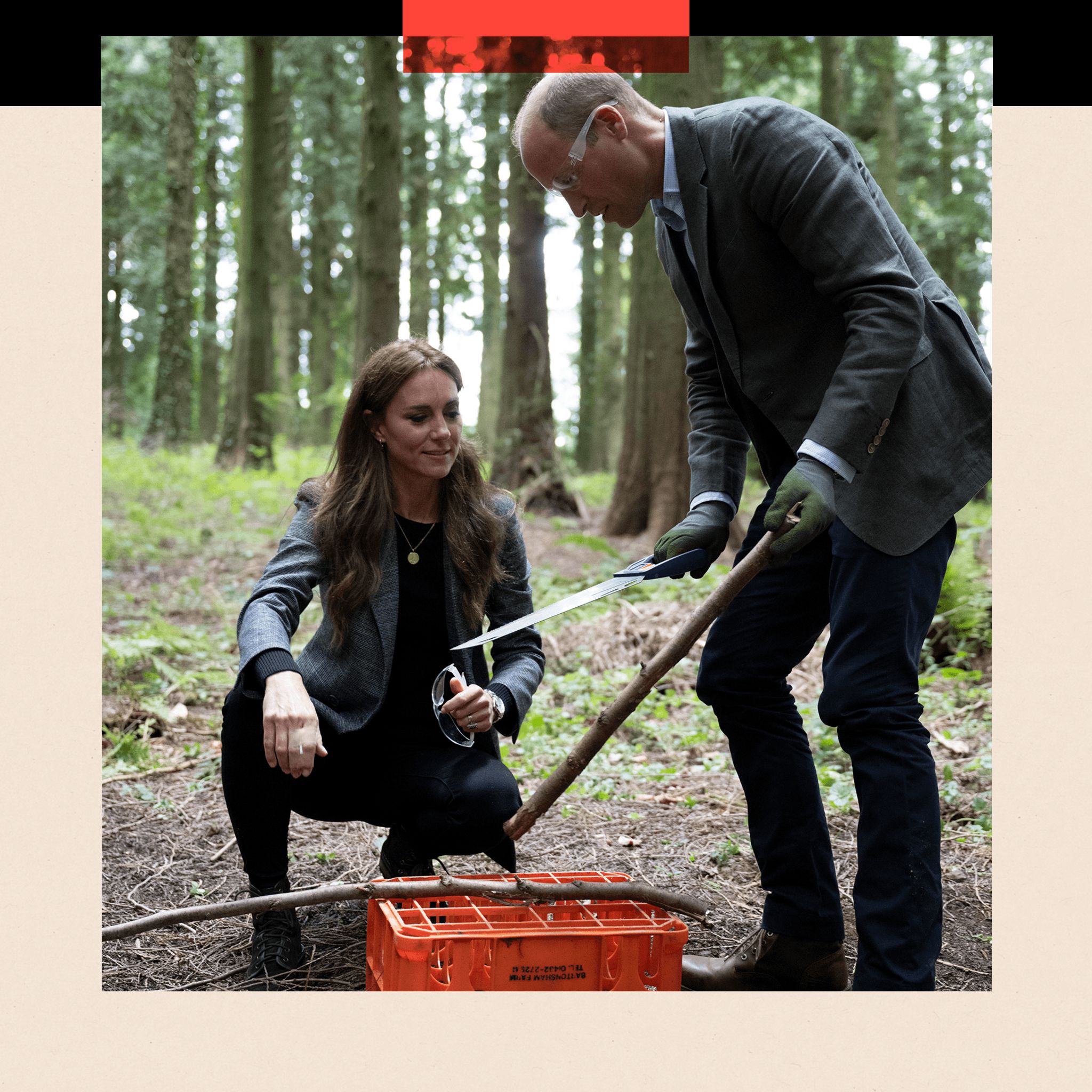 Prince William and Catherine during a visit in Hereford to meet partners of The Duchy of Cornwall