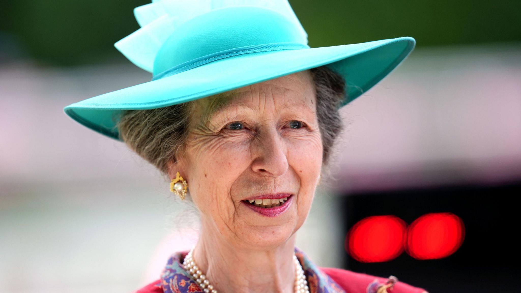 The Princess Royal in a hat at Royal Ascot
