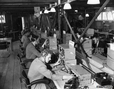 Control room from which the coronation was broadcast