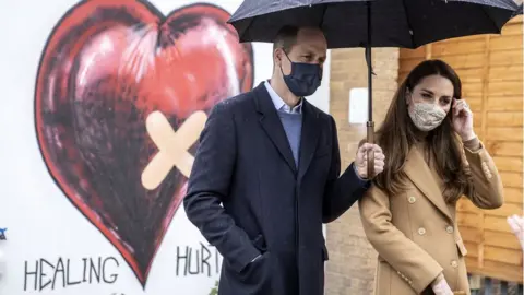 Getty Images William and Kate at Newham ambulance station on 18 March 2021