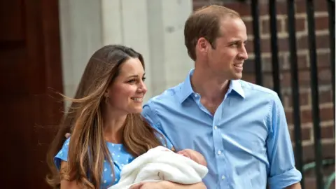 Getty Images Kate and William with Prince George after he was born