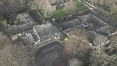 BBC View of Woodlands Lodge Care Home from above