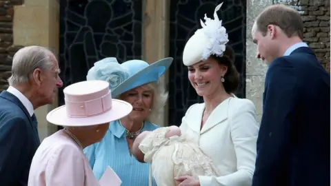 Getty Images William and Kate show Princess Charlotte to the Queen