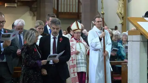 The congregation at the ceremony