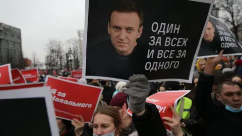Getty Images Moscow protest for Navalny