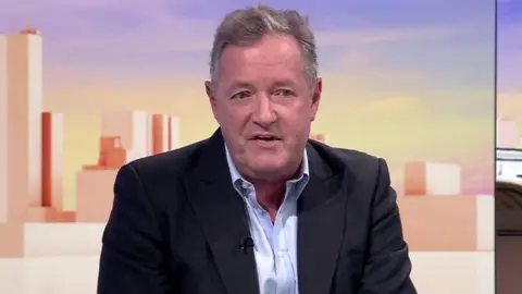 Piers Morgan in BBC studio